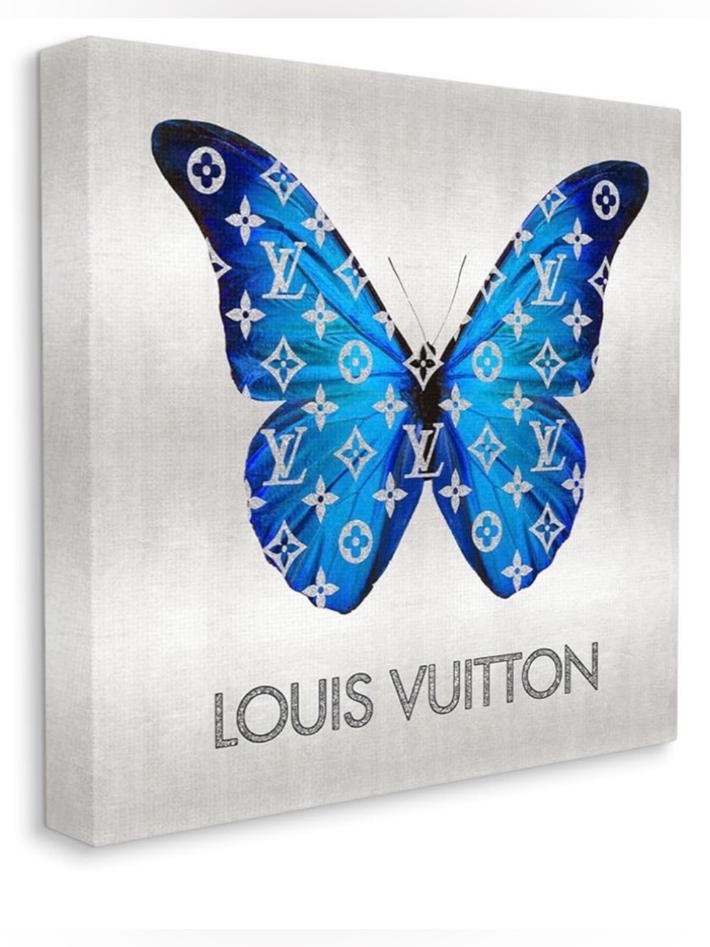 Fashion Logo Butterfly Wall Plaque Art Design by Madeline Blake, 12” x 12” - Picture 3 of 14